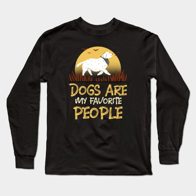 Dogs are my favorite people Long Sleeve T-Shirt by ArtsyStone